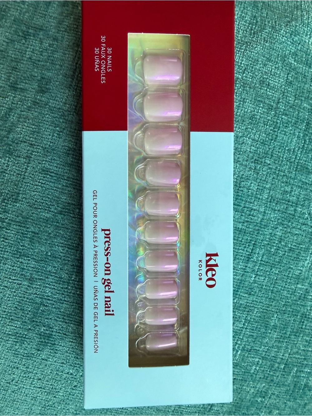 Kiko Kolor Light Pink Press-On Gel Nails – 30-Count Set